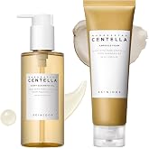 SKIN1004 Centella Double Cleansing Duo, Oil Cleanser, Face Wash 10.99 fl.oz | Korean Skin Care Gift Set with Madagascar Centella Asiatica, Makeup Remover Cleansing Oil, Gentle Facial Cleanser