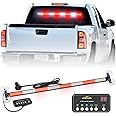 XRIDONSEN 35 inch Traffic Advisor Firefighter Light Bar 144 LED Red White Emergency Lights Warning Flashing Safety Interior Windshield strobe lights w/Directional for Volunteer Vehicles Trucks POV