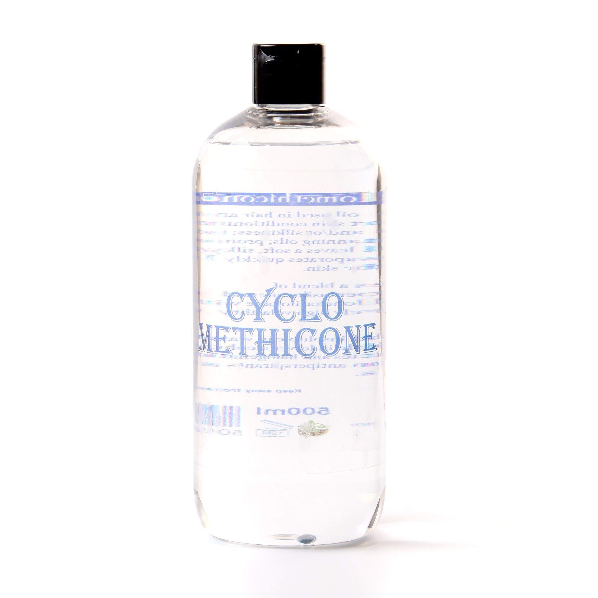 Mystic Moments | Cyclomethicone Emollient 500ml | Volatile Silicone Blend | for Cosmetic Formulations | Adds Silky Feel, Enhances Spreadability | External Use Only | Fast Evaporating โ image 1