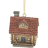 Slifka Sales Rustic Resin Log Cabin Ornament 2.25 Inch