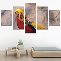 SIGNWIN 5 Panel Canvas Wall Art Modern Art Birds Bohemian Expressive Multicolor Photography Single for Home Decorations Ready to Hang - 60