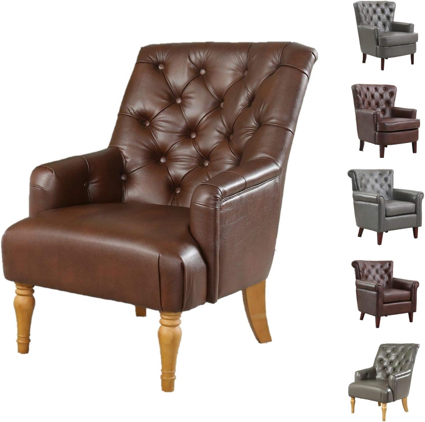 Buckingham Traditional Armchair Classic Occasional Accent Chair With