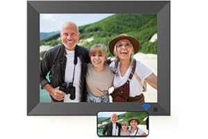 BSIMB 32GB WiFi Digital Picture Frame, 9.7 Inch Electronic Photo Frame with IPS Touch Screen, Instantly Share Pictures & Videos via App & Email, Auto-Rotate, Wall Mountable, Dad Gifts, Gifts for Men