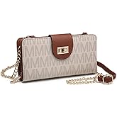 MKP COLLECTION Women Small Crossbody Shoulder Bag Zip Wallet Purse Handbags Clutch Credit Card Holder with Chain Strap