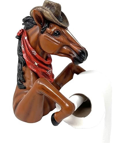 Rustic Resin Western Style Decorative Saddle Toilet Tissue Paper Roll Holder Dis - View #12