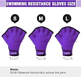 TAGVO Aquatic Gloves Webbed Swim Gloves Water Resistance Training view 5