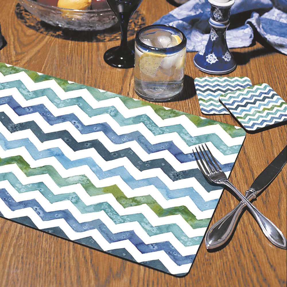CounterArt Hardboard Placemat, Chevron, Set of 2 LAVORIST
