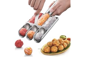 Triple Meatball Maker,2023 Meat Baller Spoon with Cutting Spade,DIY Meatball Making Set,Home Cooking Tools for Quick Cooping 