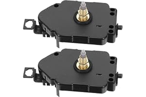 ARTIBETTER 2pcs Silent Pendulum Clock Mechanism Replacement with 23.5mm Long Shaft, Quartz Wall Clock Movement