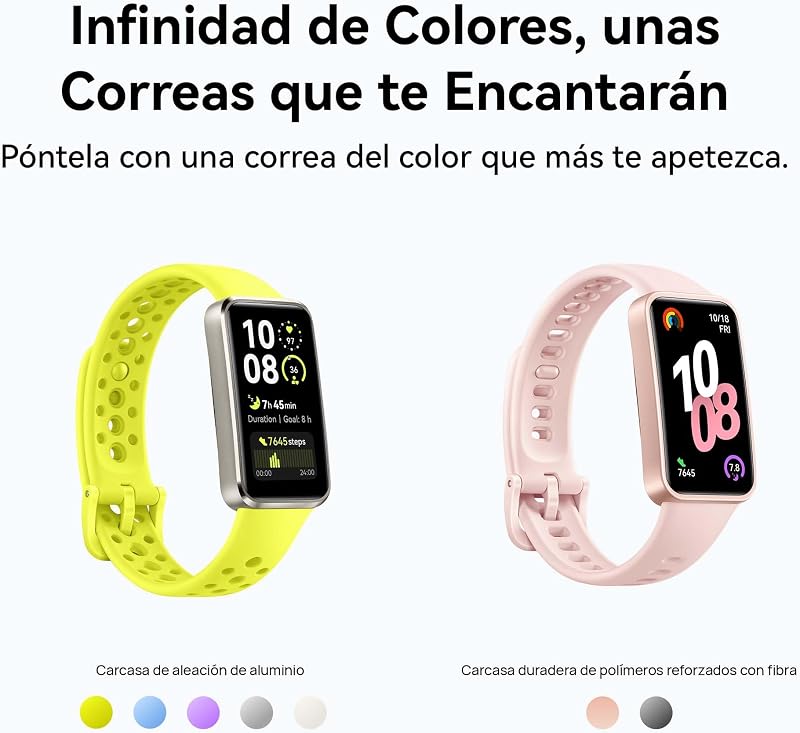 Smartwatch HUAWEI Band 10, Monitoramento de Atividade Física AI, Análise do Sono de Nível Profissional, VFC Média Durante o Sono e Dados do Sono, 14 Dias, iOS e Android