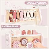 Joyreal Montessori Wooden Toy 4 in 1 Hammering Xylophone Magnetic Fishing Game view 3