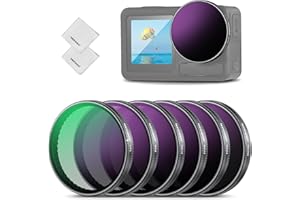NEEWER ND Filter Set Compatible with DJI Osmo Action 5 Pro/4/3, 6 Pack Neutral Density ND8+ND16+ND32+ND64+ND256+CPL, Action C