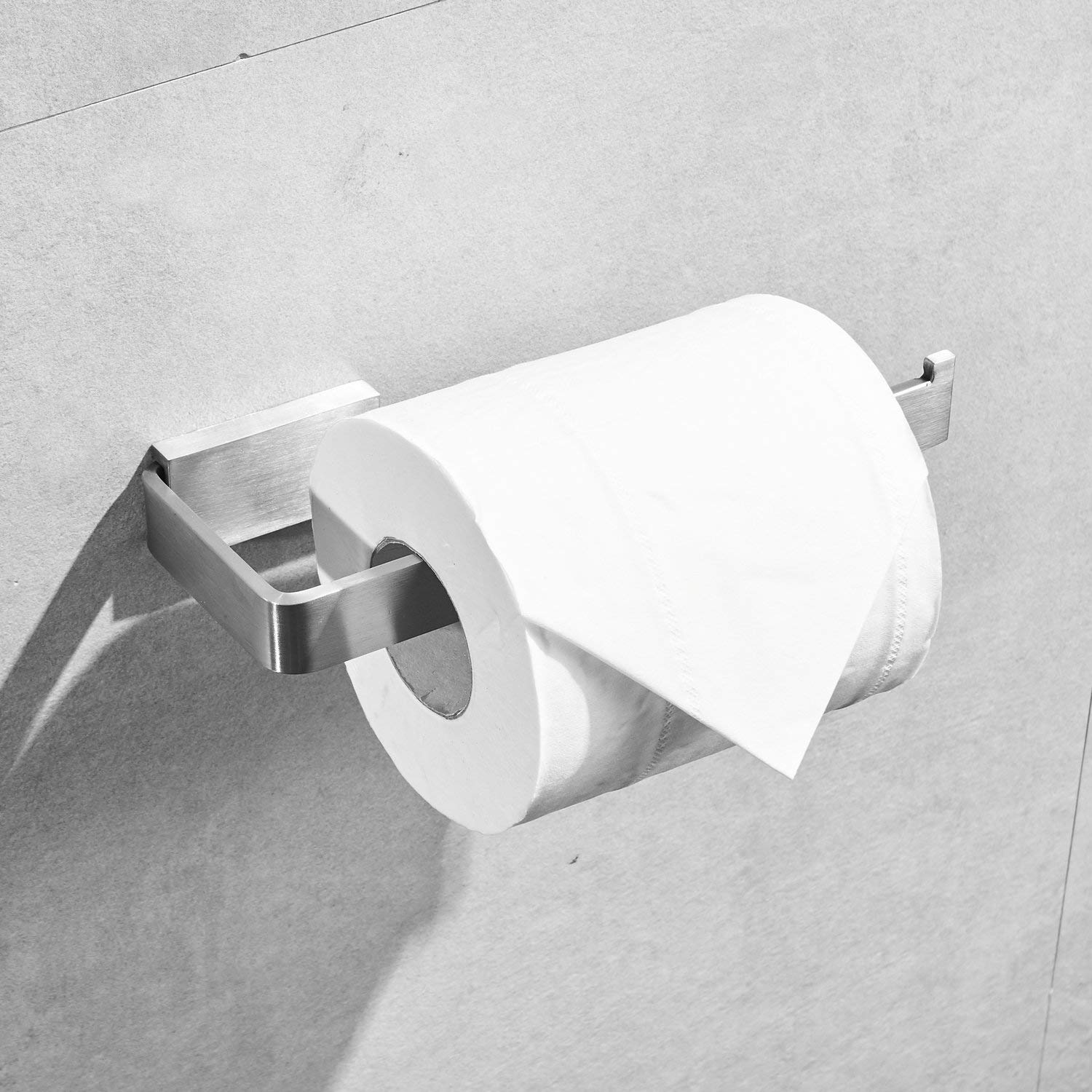 Leekayer Stainless Steel Toilet Paper Holder Brushed Nickel 18.8 cm Bathroom Roll Paper Holder Wall Mount Corner