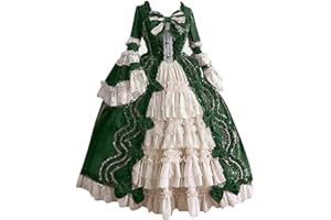 SHOPESSA Women's Victorian Gown French Lolita Dress Princess Costume Renaissance Dress Flare Sleeve Court Cosplay