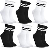 Zuimei 6 Pairs Ladies Socks Sports Gym Ankle Cotton Multicolor Half Cushioned view 9
