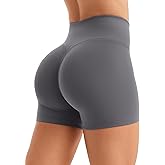 Olmlmt Workout Biker Shorts for Women High Waisted No Front Seam Booty Gym Running Yoga Shorts - 4.5 Inches