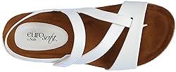 EuroSoft Women's Gianetta Sandal, White, 8.5