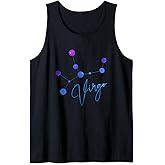 Virgo Zodiac Sign and Astrology Star Constellation Tank Top
