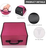 alavisxf xx 432 Capacity CD Case with Zipper Red Heavy Duty Organizer view 2