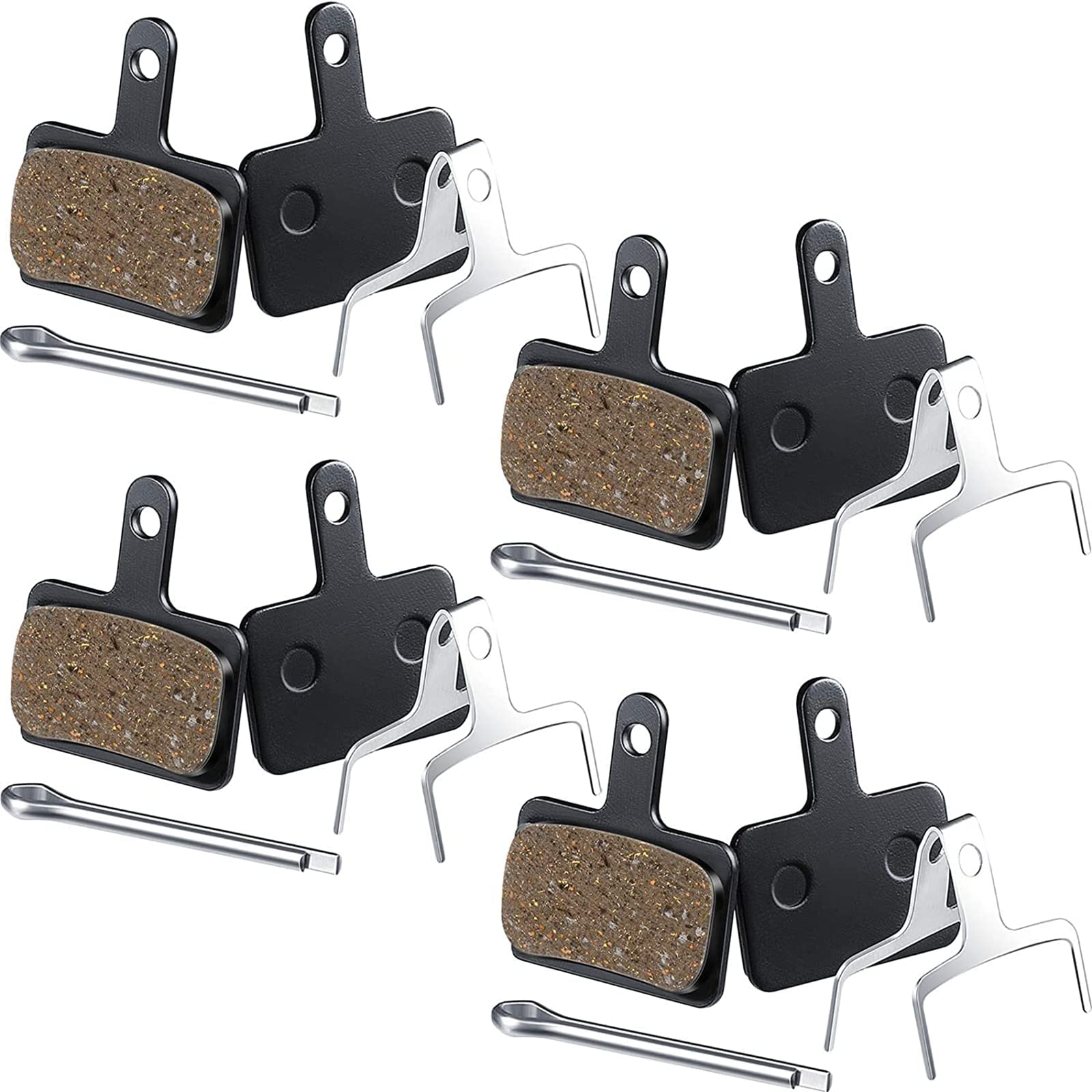 Brake Pads,4 Pair Bicycle Brake Pads Bicycle disc Brake Pads Semi Metallic disc Mountain Brake Pads Apply to Other Same Design Bicycles Disc Brake Pads