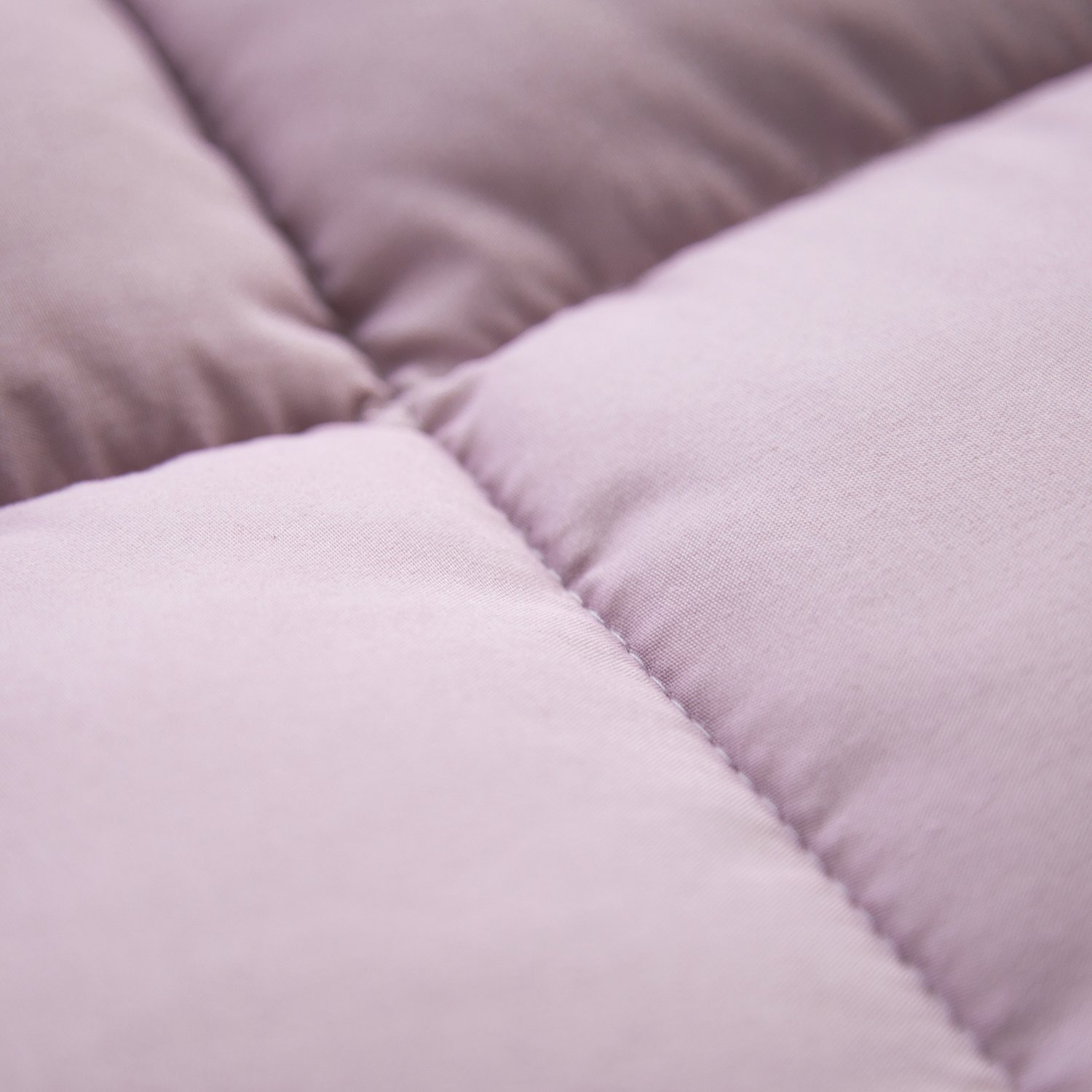 Box Stitching Design King Size Comforter Purple Lavender Duvet Insert Quilted Down Alternative with Corner Ties 102\