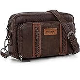 Wrangler Crossbody Bag for Women Shoulder Purse Small Multi Pocket Crossover Bag with Adjustable Strap