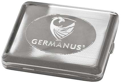GERMANUS Zigarettenetui, Made in Germany, versilbert mit Sterling Silber