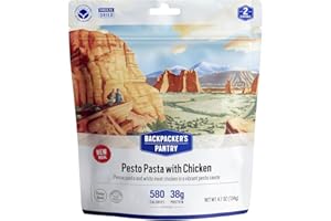 Backpacker's Pantry Pesto Pasta with Chicken | Freeze Dried Backpacking & Camping Food, 6 Count - Emergency Food - 1 Count