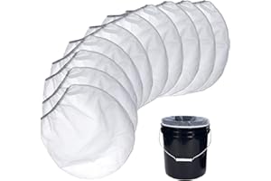 10 Pcs Paint Strainer Bags, 1 Gallon Paint Strainer with Elastic Top Opening White Fine Mesh Filter Bag Disposable Bag Bucket