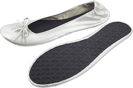 white foldable ballet flats