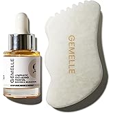 GEMELLE 2-Pack Lymphatic Gua Sha Tool with Anti-Aging Face Oil Starter Set 15ml | 10x Award Winner | White Jade Stone | Moisturize, Repair & Protect | Gua Sha Facial Tools, Lymphatic Drainage Massager