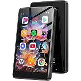 AGPTEK 96GB MP3 Player with Bluetooth and WiFi, T08X 4'' Android 14 MP4 Music Player with Spotify, Audible, APP Store, Up to 1TB, Black