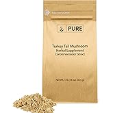 PURE ORIGINAL INGREDIENTS Turkey Tail Mushroom Powder (1lb) Trametes Versicolor, Coriolus Versicolor, Non-GMO