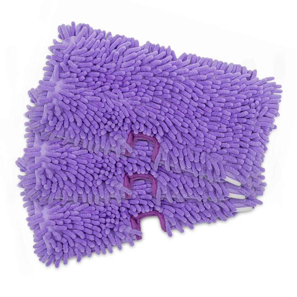 HIFROM TM Pack of 3 Washable Microfiber Mop Pads Replacement Steam Mop Pad For Shark Steam Pocket Mops S3550 S3901 S3501 S3601 (32x17 cm)