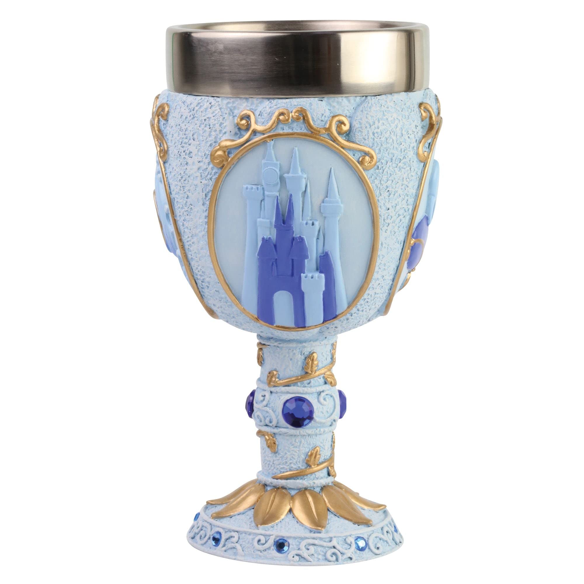 ENESCO Disney Showcase Cinderella Castle Decorative Chalice Goblet Cup, 7.09 Inch, Multicolor