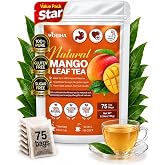 WOTIHA Premium Mango Leaf Tea Bags, 75 Count &ndash; 100% Natural &amp; Pure Mango Leaves Herbal Tea,Rich in Antioxidants,Caffeine-Free, No Sugar, No Gluten, Vegan