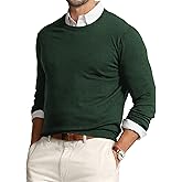 JMIERR Men's Wool Blend Sweaters Classic Crew Neck Casual Old Money Fall Sweaters