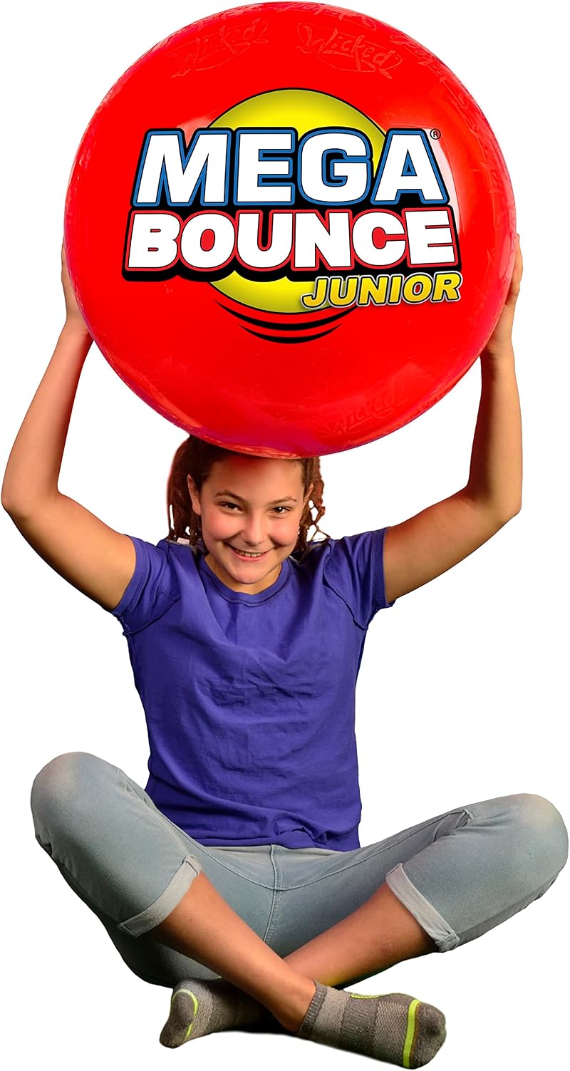 Wicked Mega Bounce Junior Inflatable Bouncy Ball 1.41m Circumference Pump