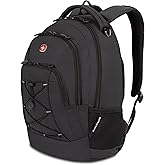 SwissGear 1186 Special Edition 13” Laptop Backpack – Grey – Compact Tech Bag with Reflective Accents – Multiple Organizer Pockets with Bungee Cords & D-ring Attachment Point