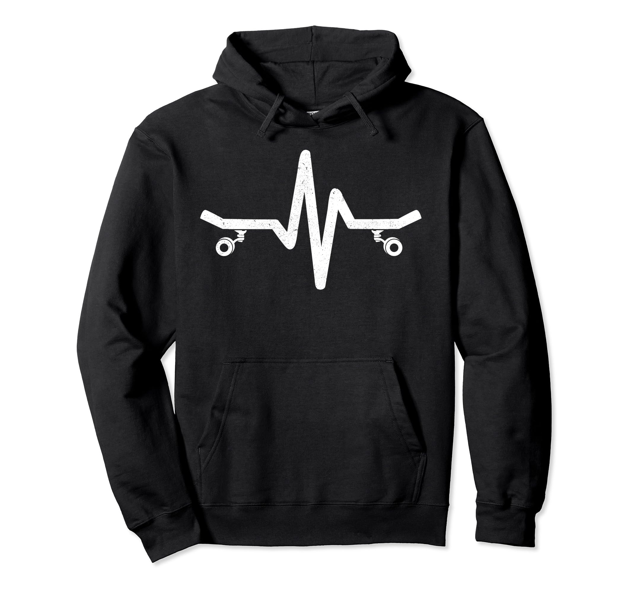 Skateboard heartbeat Pullover Hoodie