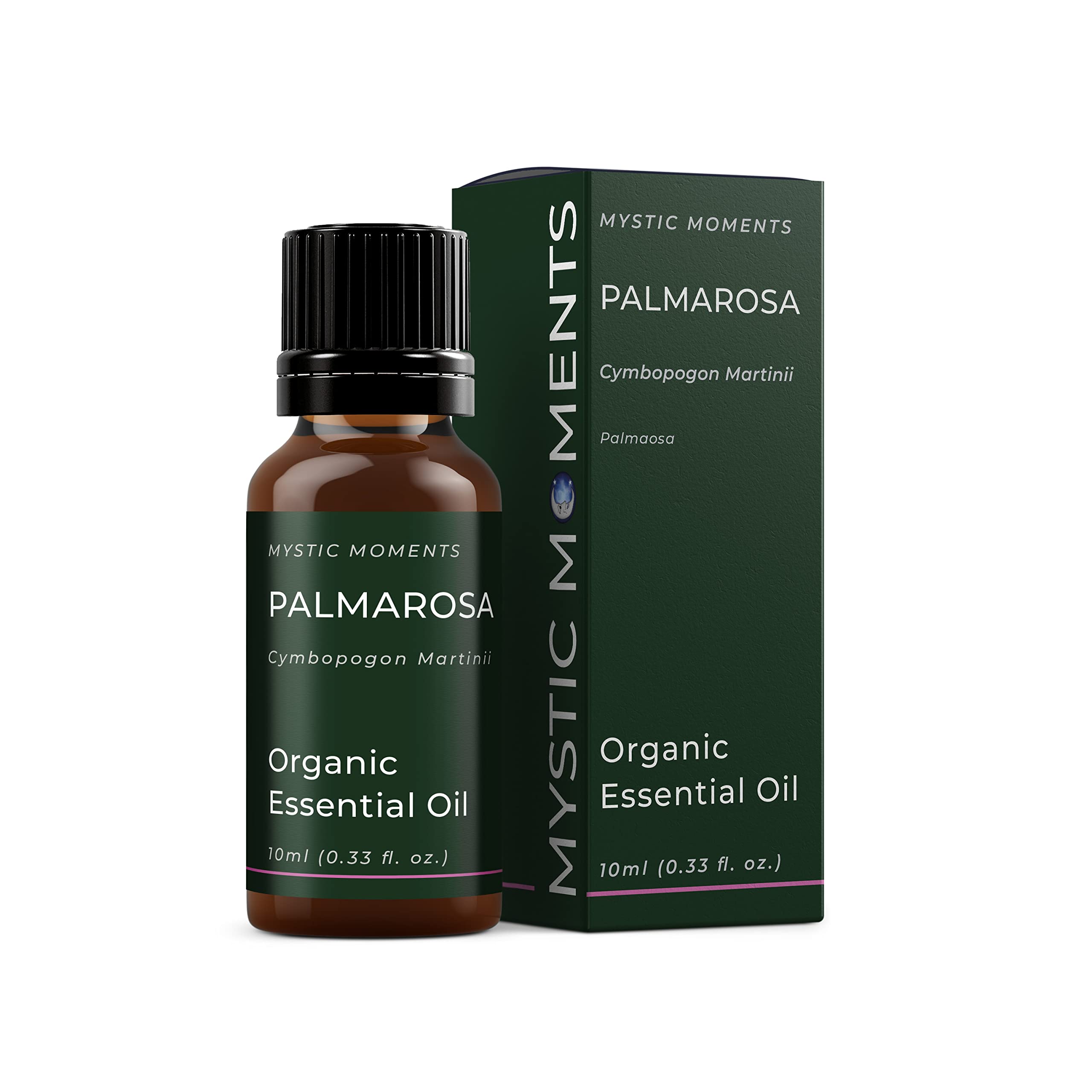 Mystic Moments | Organic Palmarosa Essential Oil (Cymbopogon martinii) 10ml | Soft Floral Rose-Like Aroma | Balancing Home Ambience | Aromatherapy & DIY Blends