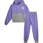 DKNY Girls Sweatpants Set - 2 Piece Active Fleece Girls Sweatshirt and Jogger Youth Kids Sweatpants Matching Set (4-16)