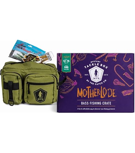 Catch Co Mystery Tackle Box Juggernaut (Bass) & Pond Prowler Sling Backpack, Fishing Lure Kit, Freshwater Largemout and Smallmouth Bass : Sports & Outdoors