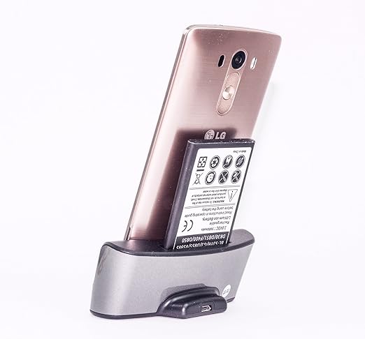 Mondpalast @ Negra Black Cargador Base Dock docking station + 2X 2800 mah batería Para LG G3