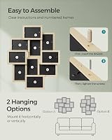 SONGMICS Collage Picture Frame 10 Openings 4x6 Natural Beige RPF020N01 view 6