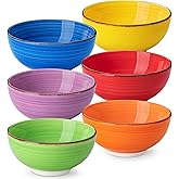 vancasso Bonita 12 Oz Small Bowls Set of 6, Ceramic Mini Dessert & Dipping Dishes, 5" Kids Bowls for Dip and Snacks, Microwave Safe Multicolor