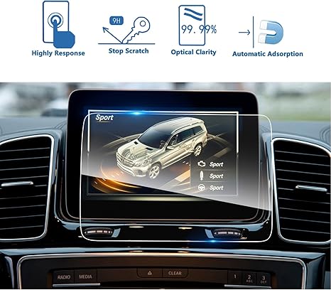 Lfotpp 8 Inch Benz Gle Classgls Classgla Classg Class Suv Car Navigation Screen Protector 9h H Tempered Glass In Dash Center Touch Screen