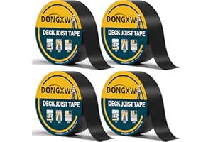 Dongxw 4 Pack Deck Joist Tape, Waterproof Butyl Joist Tape for Decking 2" x 50' Flashing Tape Self-Adhesive Joist Tapes for Decks Beams (4 Pack)