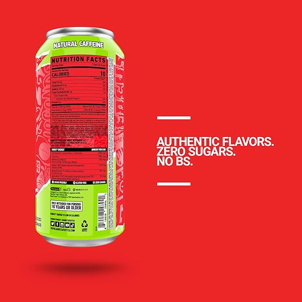 GHOST ENERGY DRINK – 12-PACK, CHERRY LIMEADE, 16OZ – ENERGY & FOCUS & NO ARTIFICIAL COLORS – 200MG OF NATURAL CAFFEINE, L-CARNITINE & TAURINE – GLUTEN-FREE & VEGAN