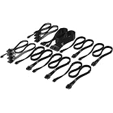 Corsair Elite Premium Type 5 Individual Sleeved PSU Cable Pro Kit &ndash; Low-Profile Cable Combs, Triple-Mesh Paracord Sleeve, Compatible Type 5 PSUs &ndash; Black